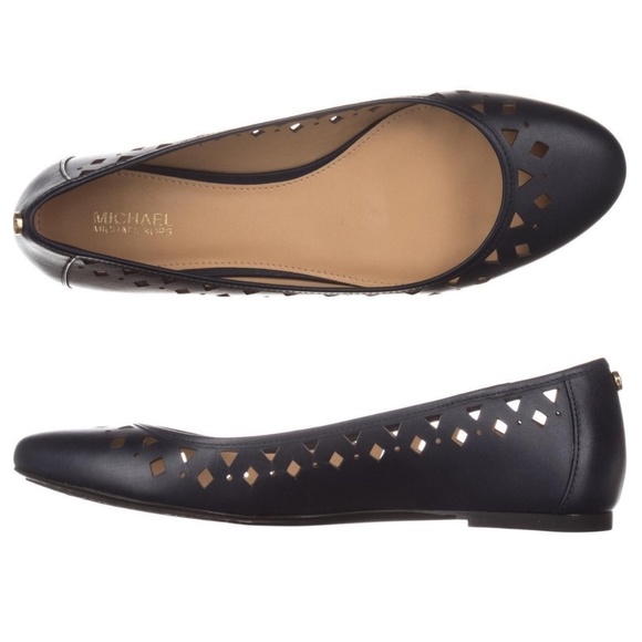 Michael Kors Sunny Ballet Cutout Flats, Admiral - Picture 1 of 10